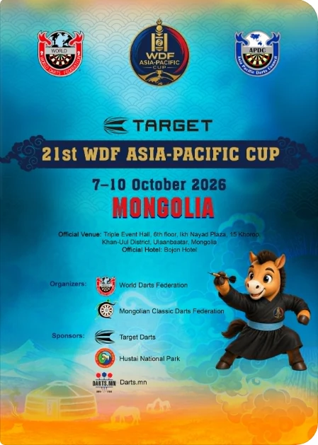 Official 21st WDF Asia-Pacific Cup Mongolia poster